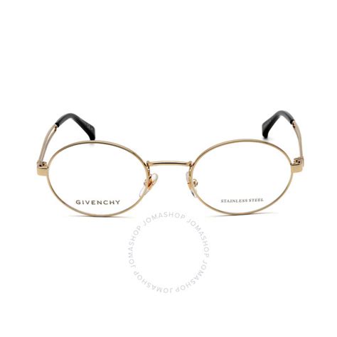 Givenchy Ladies Gold Tone Round Eyeglass Frames 